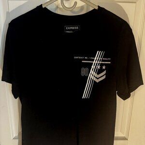 Express Black Short Sleeve Shirt – Size M